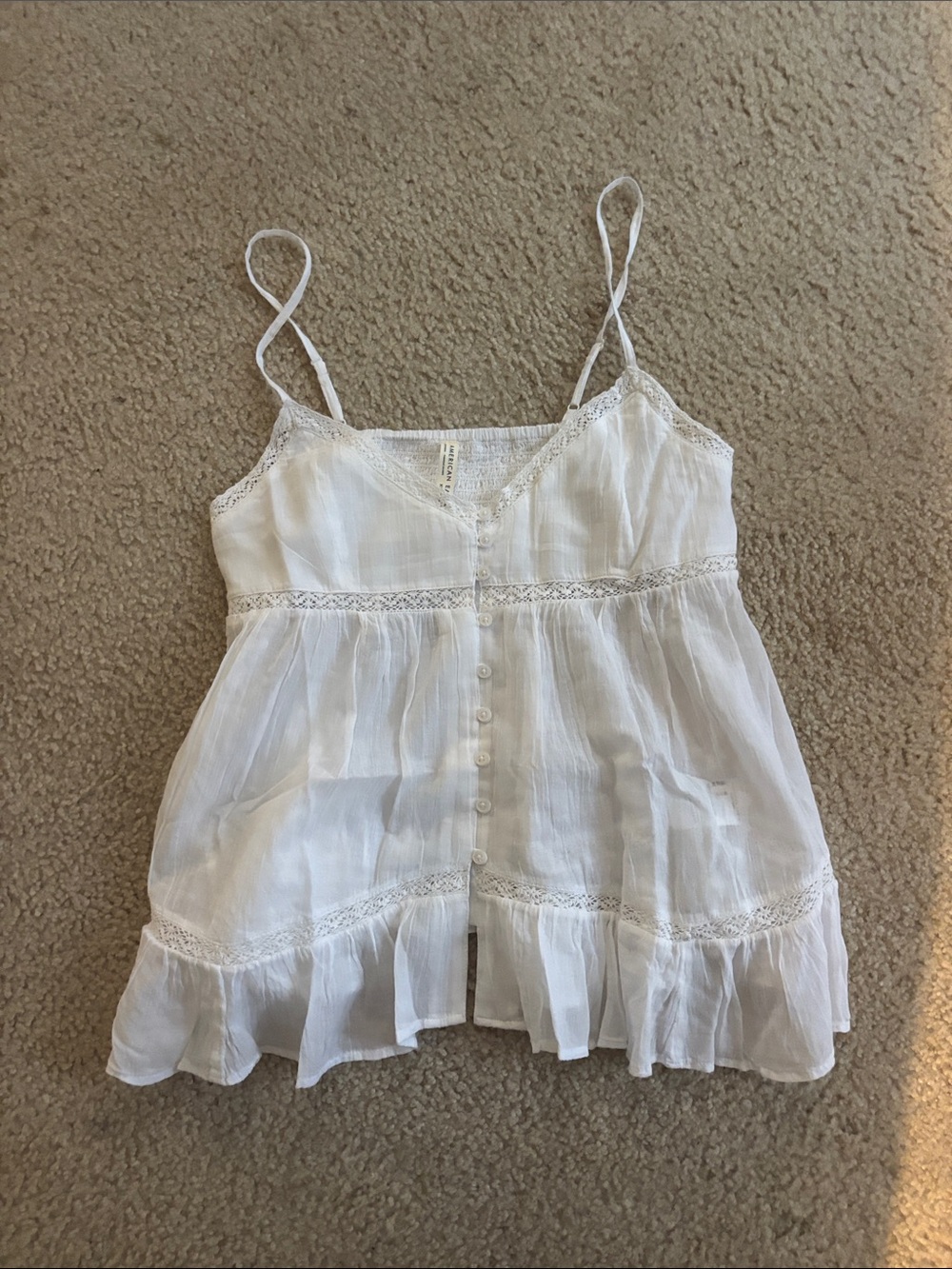 NWT American Eagle white baby doll top